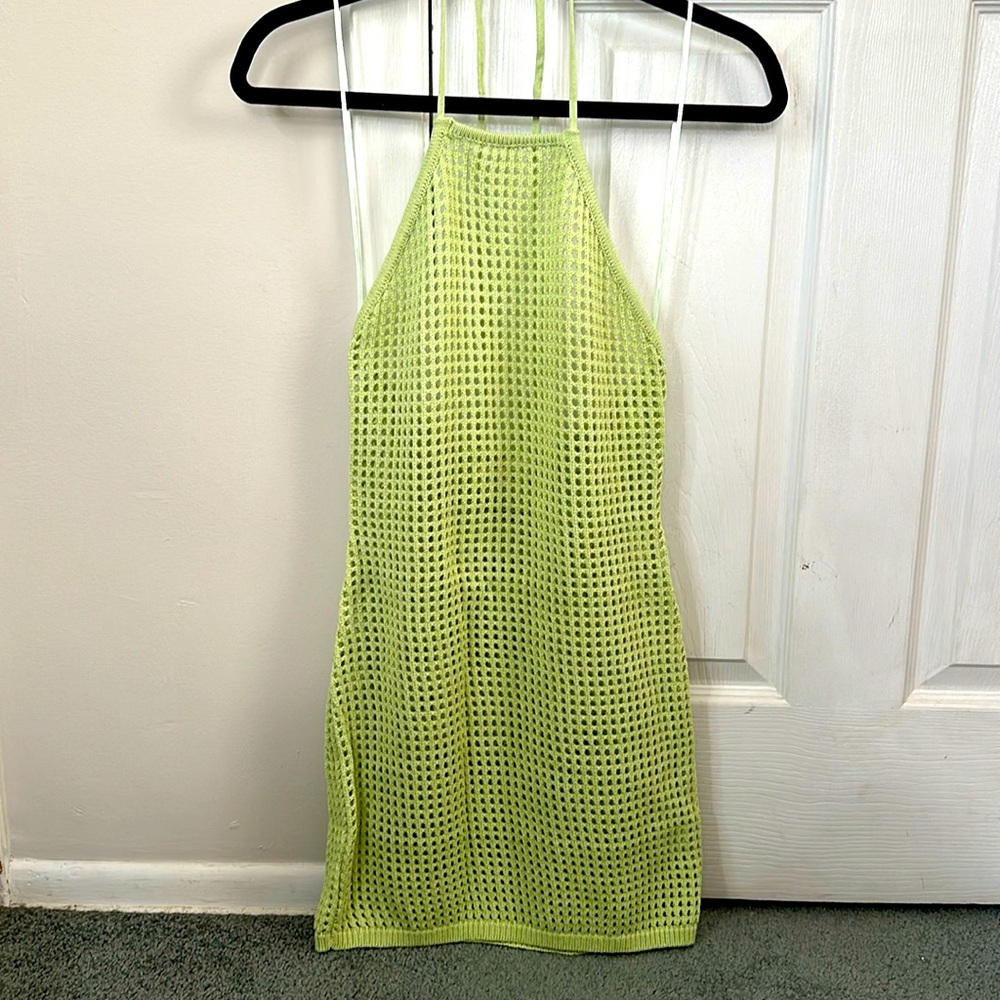 Green bathing suit cover up